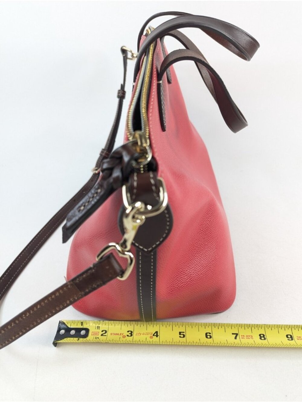 Dooney & Bourke Small Gabriella Leather Satchel Purse Bag Red EUC $248 Retail - Picture 7 of 14